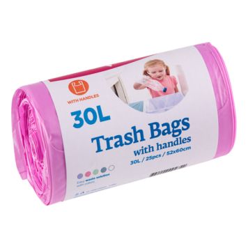 Prügikott sangadega McLean 30 l roosa