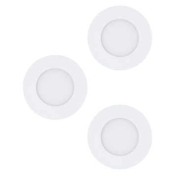 Süvistatav kohtvalgusti Eglo Fueva 1 3 tk/pakk, valge 85 mm