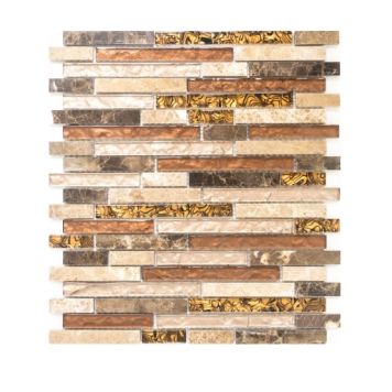 Klaasmosaiik Mix beež/pruun 29,8 x 33,8 cm