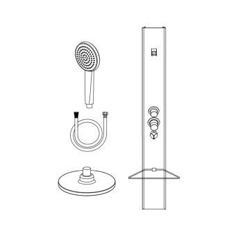 Dušipaneel Camargue Skärgård Premium