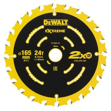 Saeketas Dewalt 165 x 1,65 x 20 mm