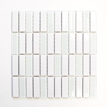 Mosaiik Mix valge läikiv 29,5 x 29 cm