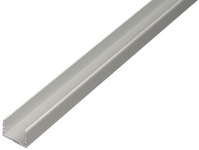U-profiil alumiinium 24,6 x 24 x 1,8 mm, 2 m