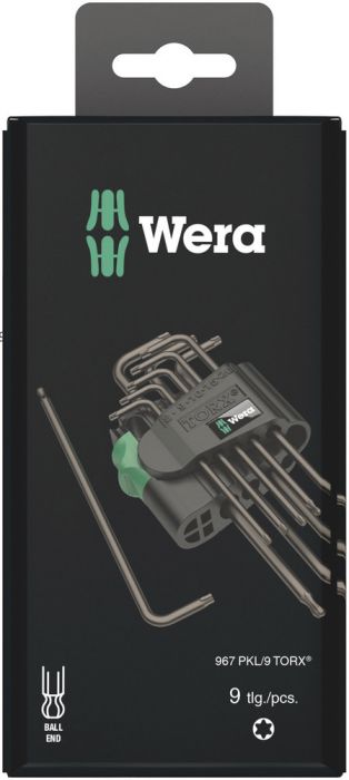 Pika varrega Torx võtmete komplekt Wera 9 tk