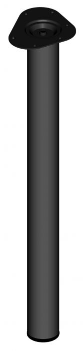 Mööblijalg Element System ümar must 700 mm ⌀ 60 mm