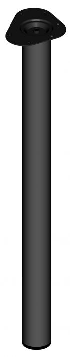 Mööblijalg Element System ümar must 800 mm ⌀ 60 mm