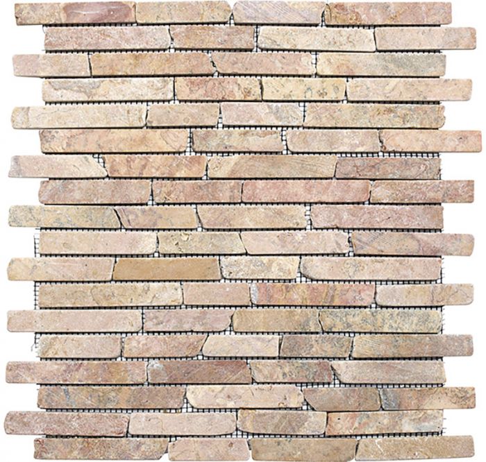 Looduskivimosaiik Bali Mos Brick 145 punane 30,5 x 30,5 cm