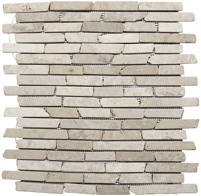 Looduskivimosaiik Brick uni Biancone, valge 30,5 x 30,5 cm