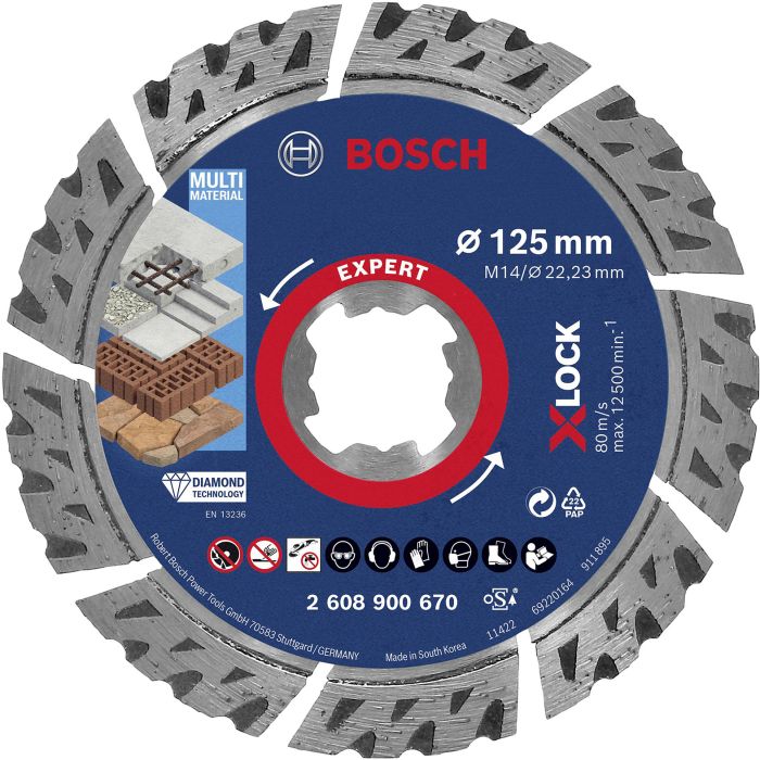Teemantlõikeketas Bosch X-Lock 125 mm