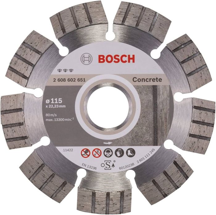 Teemantlõikeketas Bosch Best for concrete 115 mm