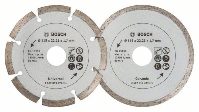 Teemantlõikeketas Bosch 115 x 1,7 mm 2 tk
