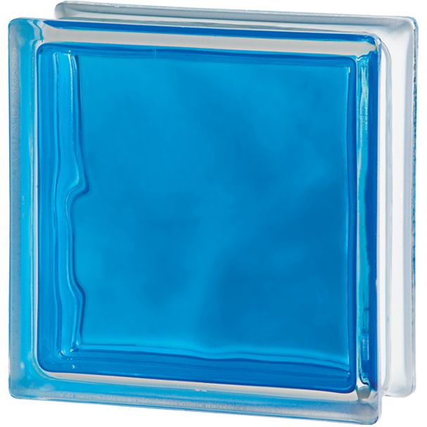 Klaasplokk Wave sinine 190 x 190 x 80 mm