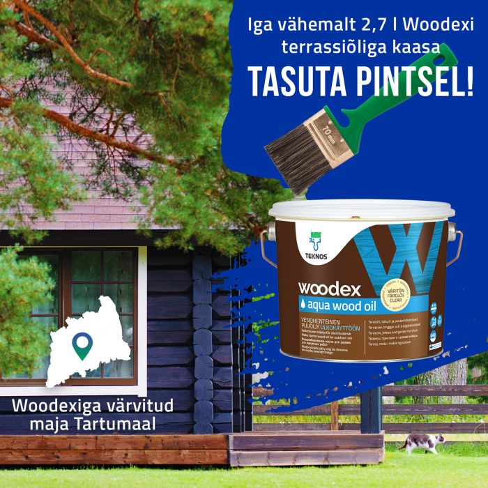 Puiduõli Teknos Woodex Aqua Wood Oil, värvitu 9 l