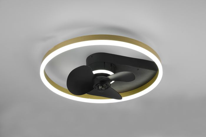 LED-plafoon ventilaatoriga Reality Borgholm Ø 50 cm