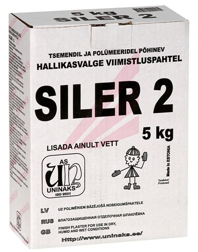 Niiskuskindel viimistluspahtel Siler-2, 5 kg