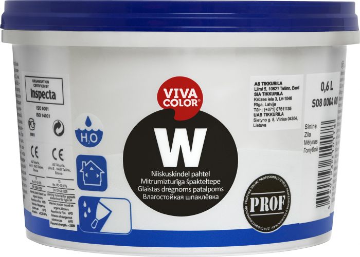 Vivacolor W niiskuskindel kergpahtel 0,6 l