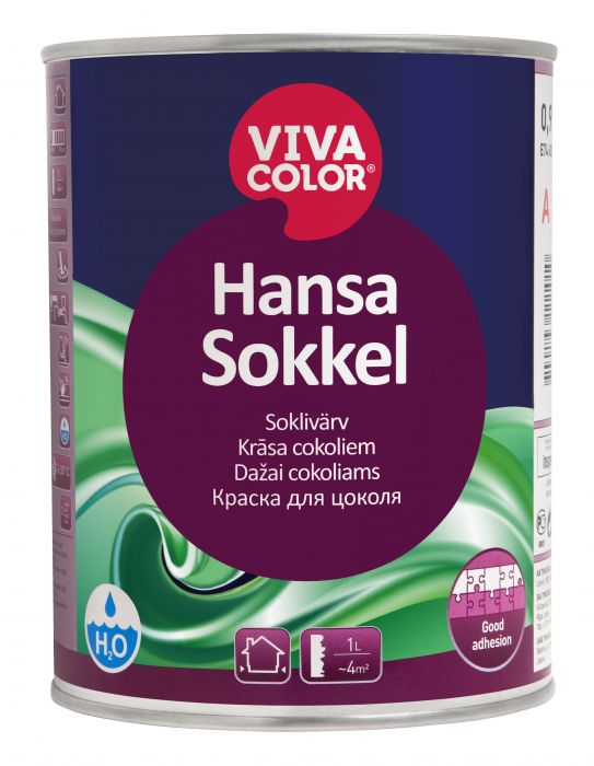 Soklivärv Vivacolor Hansa Sokkel A valge 0,9 l