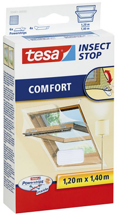 Putukavõrk katuseaknale tesa® Comfort 1,2 x 1,4 m, valge