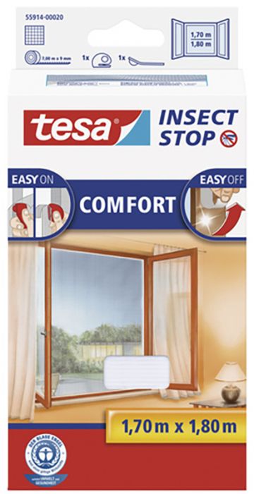 Putukavõrk aknale tesa® Comfort 1,7 x 1,8 m, valge
