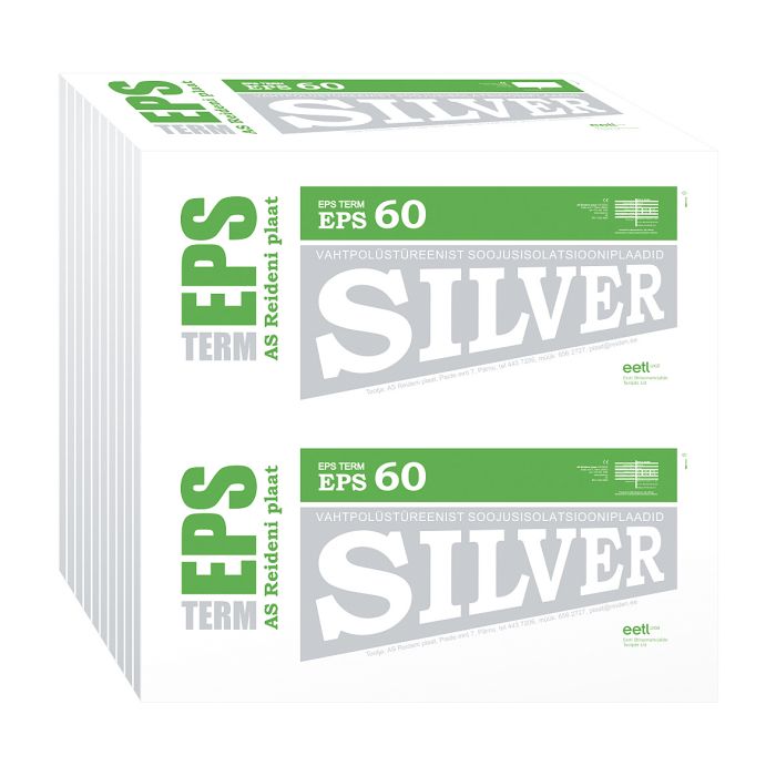 Soojustusplaat EPS 60 Silver, 100 mm