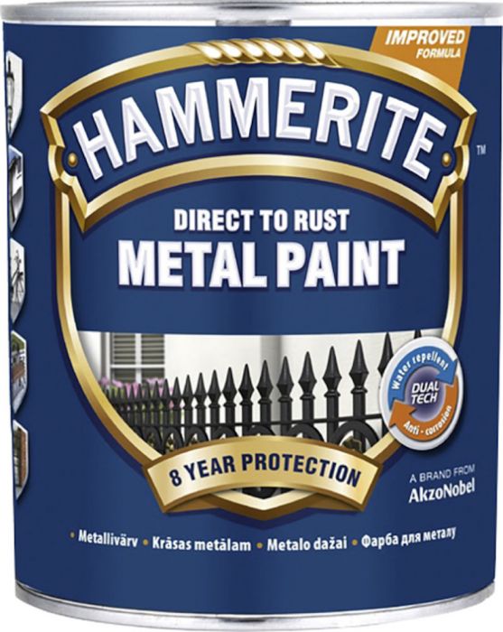 Metallivärv Hammerite Smooth 750 ml, tumeroheline