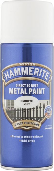 Metallivärv Hammerite Smooth valge 400 ml