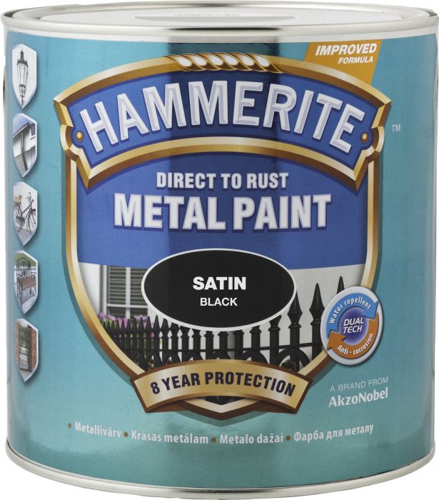 Metallivärv Hammerite Smooth 250 ml, punane