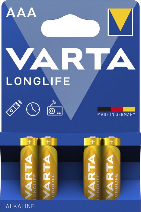 Patareid Varta Longlife 1,5 V AAA/LR03, 4 tk