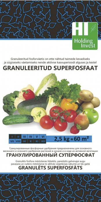 Granuleeritud Superfosfaat 2,5 kg