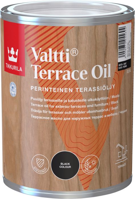 Terrassiõli Tikkurila Valtti Terrace Oil must