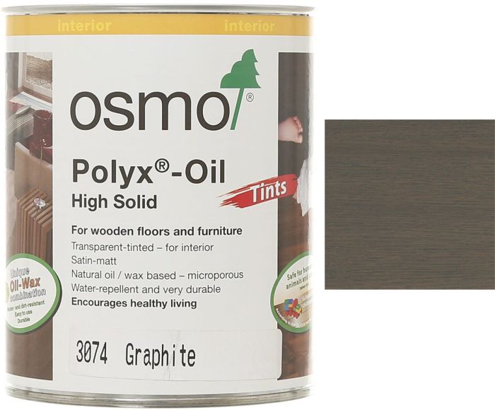 Õlivaha Osmo POLYX® toonitud 3074 grafiithall 0,75 l
