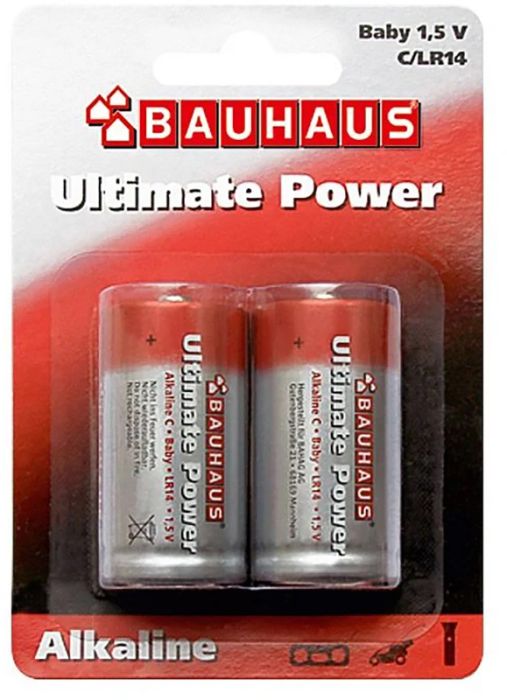Patareid Bauhaus Ultimate Power Baby 1,5V C/LR14 2 tk
