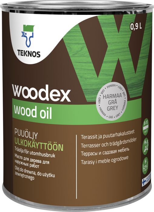 Puiduõli Teknos Woodex Wood Oil, hall 0,9 l