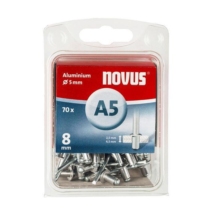 Alumiinium needid Novus A5 x 8 mm 70 tk