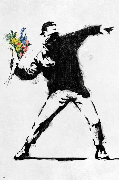 Poster Reinders Brandalised - the flower thrower 095