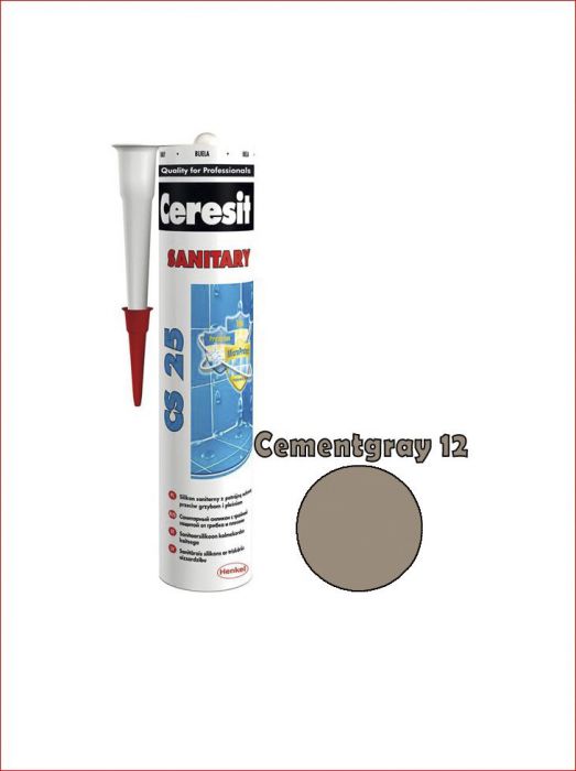 Sanitaarsilikoon Ceresit CS25 280 ml, Cementgrey 12
