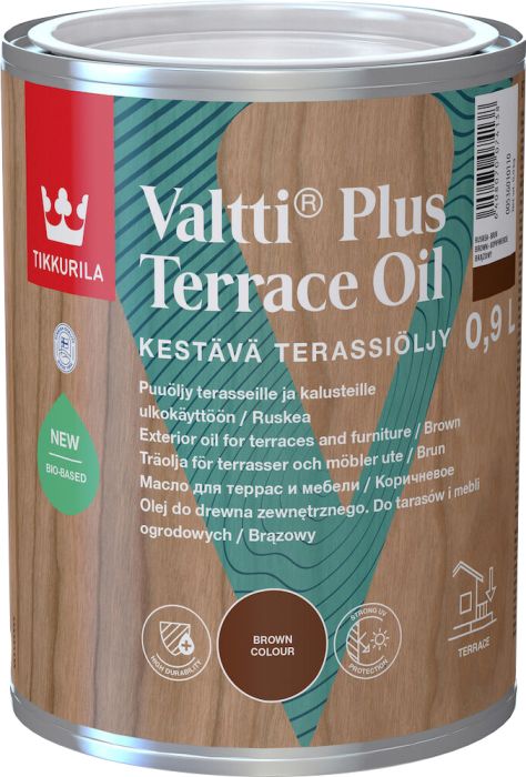 Terrassiõli Tikkurila Valtti Plus Terrace Oil pruun