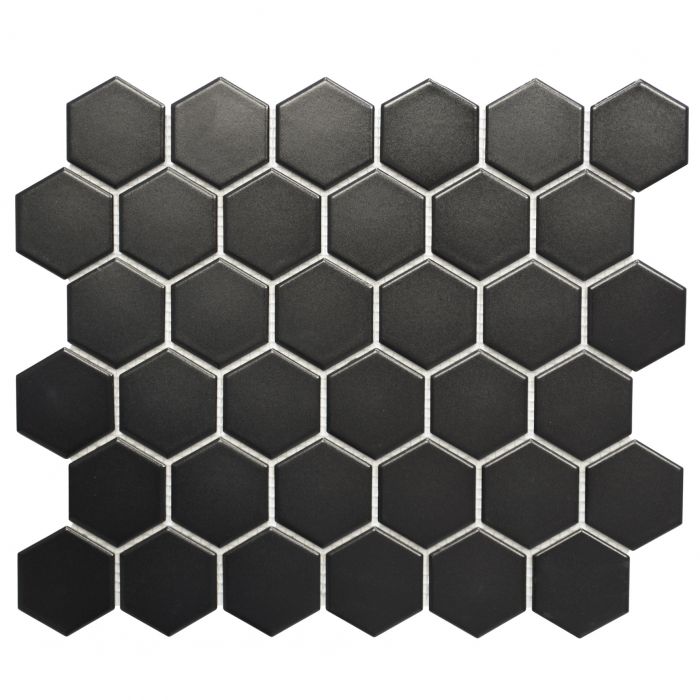 Mosaiik Hexagon must 32,5 x 28,1 cm Matt