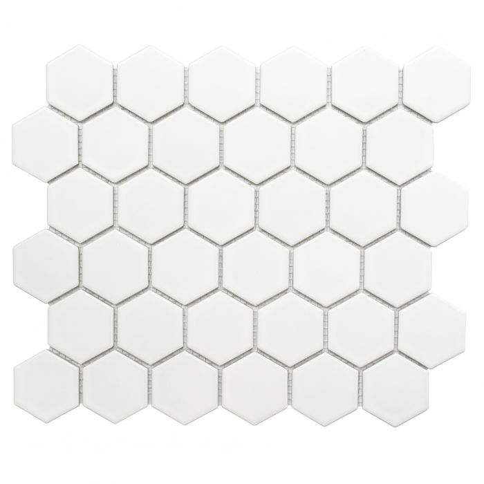 Mosaiik Hexagon valge 32,5 x 28,1 cm Matt