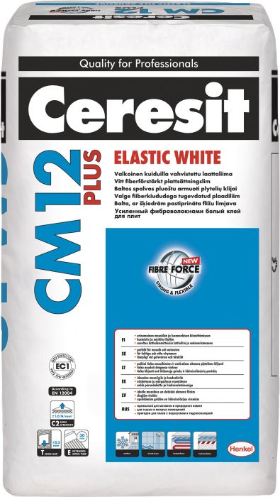 Elastne plaatimissegu Ceresit CM12 Plus White 25 kg