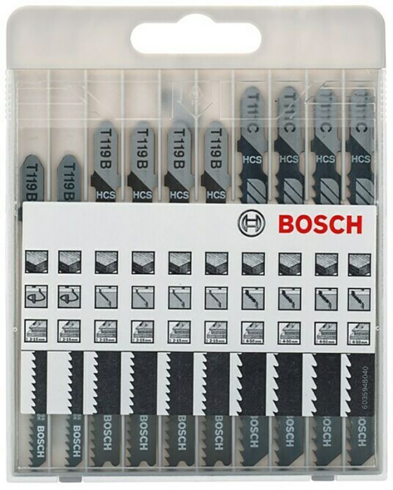 Saeterade komplekt Bosch 10 tk puidule