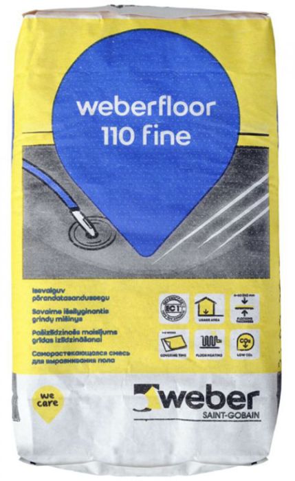 Isetasanduv põrandasegu Weberfloor 110 Fine 20 kg