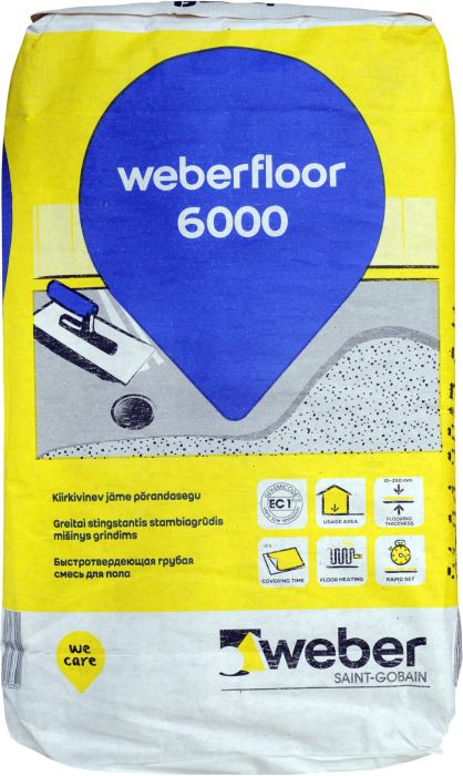Kiirkivinev põrandasegu Weberfloor 6000 20 kg