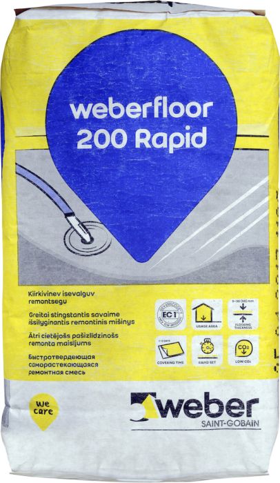 Isetasanduv põrandasegu Weberfloor 200 Rapid 20 kg