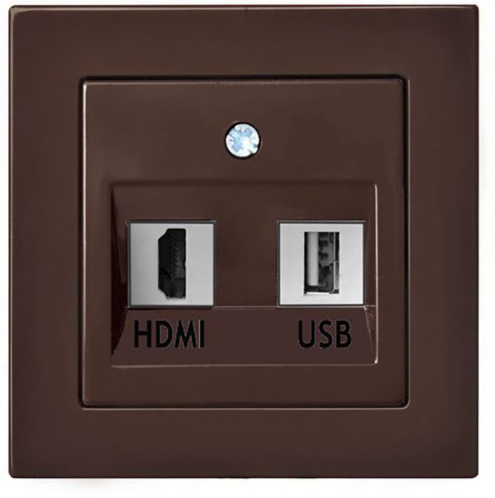 HDMI+USB pesa Epsilon raamita pruun
