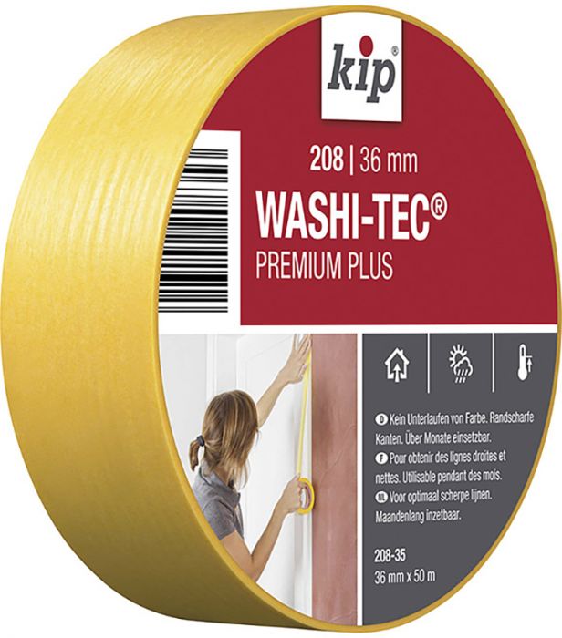Maalriteip Kip WASHI-TEC® Universal 208 / 36 mm
