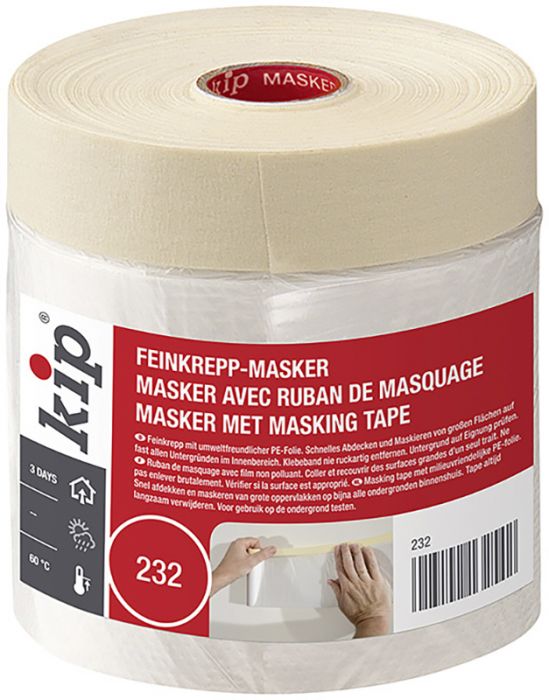 Kaitsekile maalriteibiga Kip Feinkrepp-Masker 2600 mm x 25 m