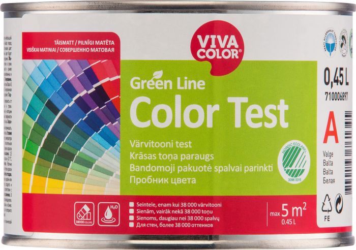 Värvitooni tester Vivacolor Green Line Color Test A valge 0,45 l