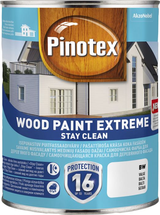 Puitfassaadivärv Pinotex Wood Paint Extreme 1 l, valge