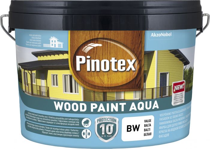 Puitfassaadivärv Pinotex Wood Paint Aqua 2,5 l, valge